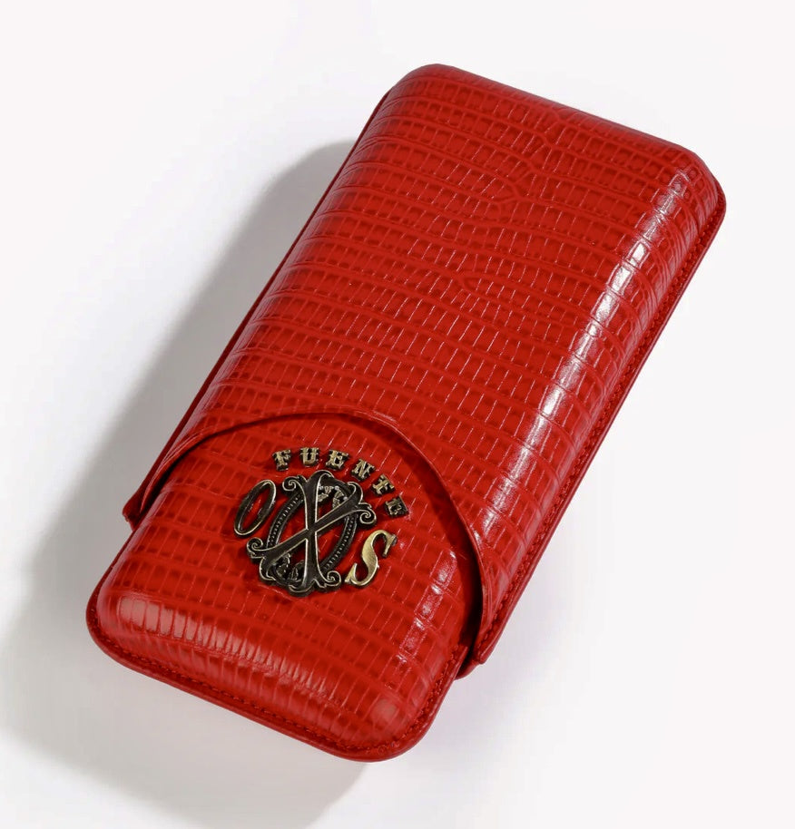 FUENTE THE OPUSX SOCIETY SPANISH TEJU LEATHER CIGAR CASE RED